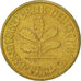 Coin, GERMANY - FEDERAL REPUBLIC, 5 Pfennig, 1984, Stuttgart, EF(40-45), Brass
