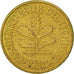 Coin, GERMANY - FEDERAL REPUBLIC, 5 Pfennig, 1984, Stuttgart, EF(40-45), Brass