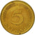 Coin, GERMANY - FEDERAL REPUBLIC, 5 Pfennig, 1988, Stuttgart, EF(40-45), Brass