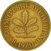 Coin, GERMANY - FEDERAL REPUBLIC, 5 Pfennig, 1980, Stuttgart, EF(40-45), Brass