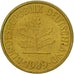 Coin, GERMANY - FEDERAL REPUBLIC, 5 Pfennig, 1989, Munich, EF(40-45), Brass Clad