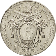 VATICAN CITY, 50 Centesimi, 1939, KM #25, MS(63), Nickel, 24, 6.00