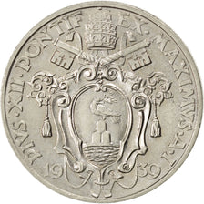 VATICAN CITY, 20 Centesimi, 1939, KM #24, MS(63), Nickel, 3.98