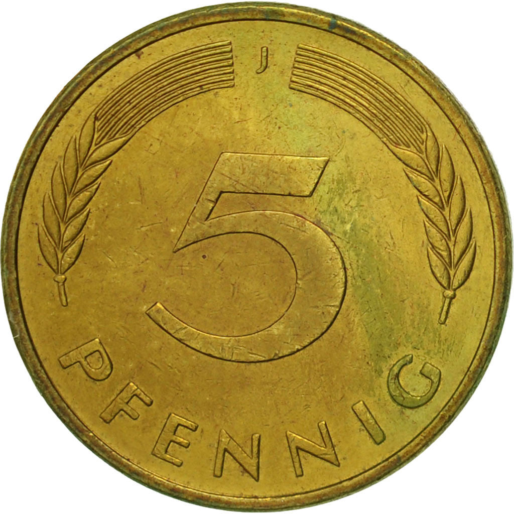Moneta, GERMANIA - REPUBBLICA FEDERALE, 5 Pfennig, 1987, Hambourg, BB, Acciaio