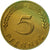 Coin, GERMANY - FEDERAL REPUBLIC, 5 Pfennig, 1969, Hambourg, EF(40-45), Brass