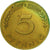 Coin, GERMANY - FEDERAL REPUBLIC, 5 Pfennig, 1966, Stuttgart, EF(40-45), Brass