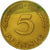 Coin, GERMANY - FEDERAL REPUBLIC, 5 Pfennig, 1971, Stuttgart, EF(40-45), Brass