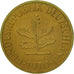 Coin, GERMANY - FEDERAL REPUBLIC, 5 Pfennig, 1970, Munich, EF(40-45), Brass Clad