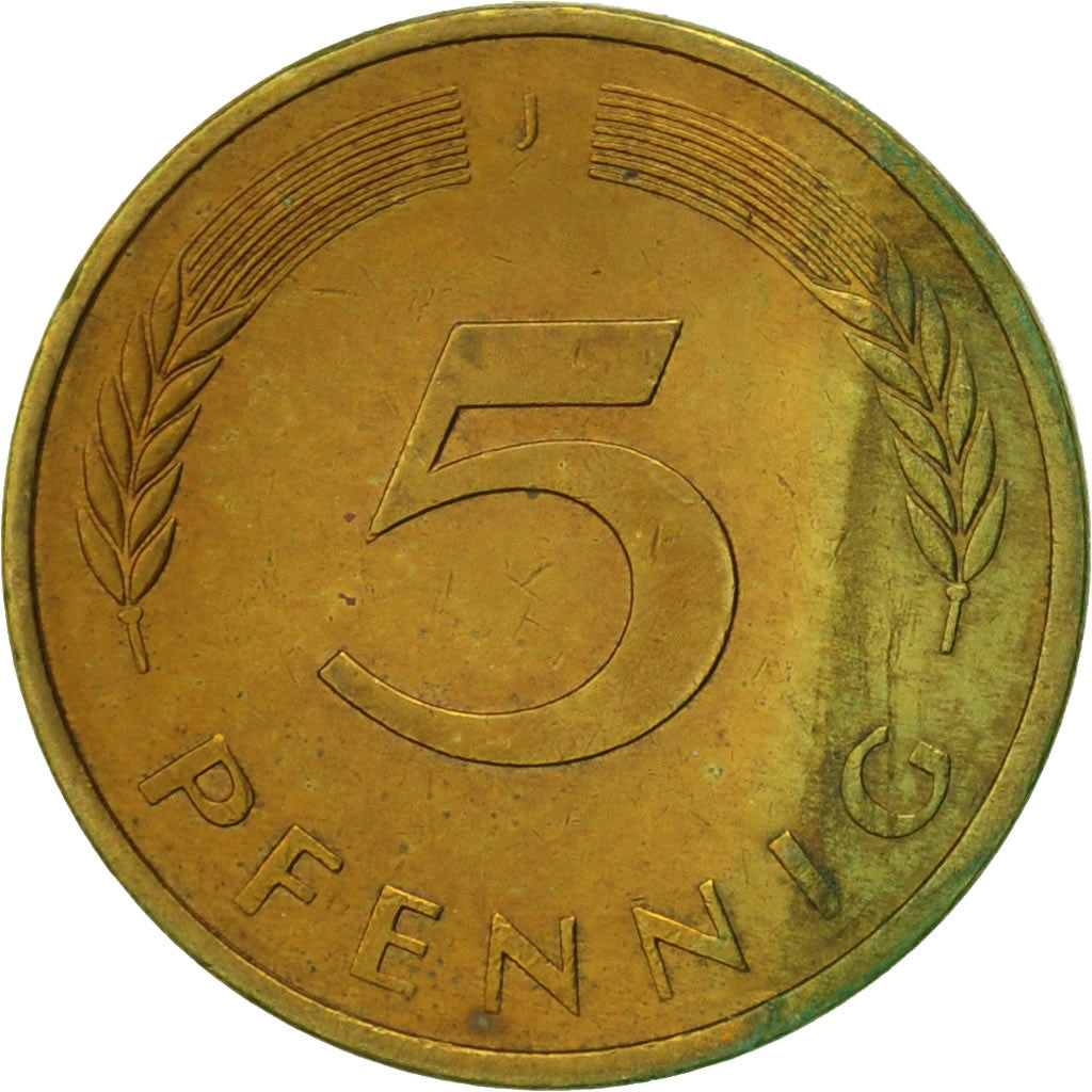 Moneta, GERMANIA - REPUBBLICA FEDERALE, 5 Pfennig, 1976, Hambourg, BB, Acciaio