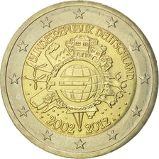 Germania, 2 Euro, 10 ans de l'Euro, 2012, SPL, Bi-metallico