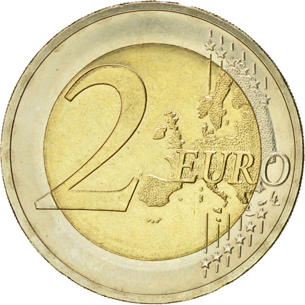 Germany, 2 Euro, 10 ans de l'Euro, 2012, MS(60-62), Bi-Metallic