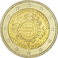 Germania, 2 Euro, 10 ans de l'Euro, 2012, SPL, Bi-metallico
