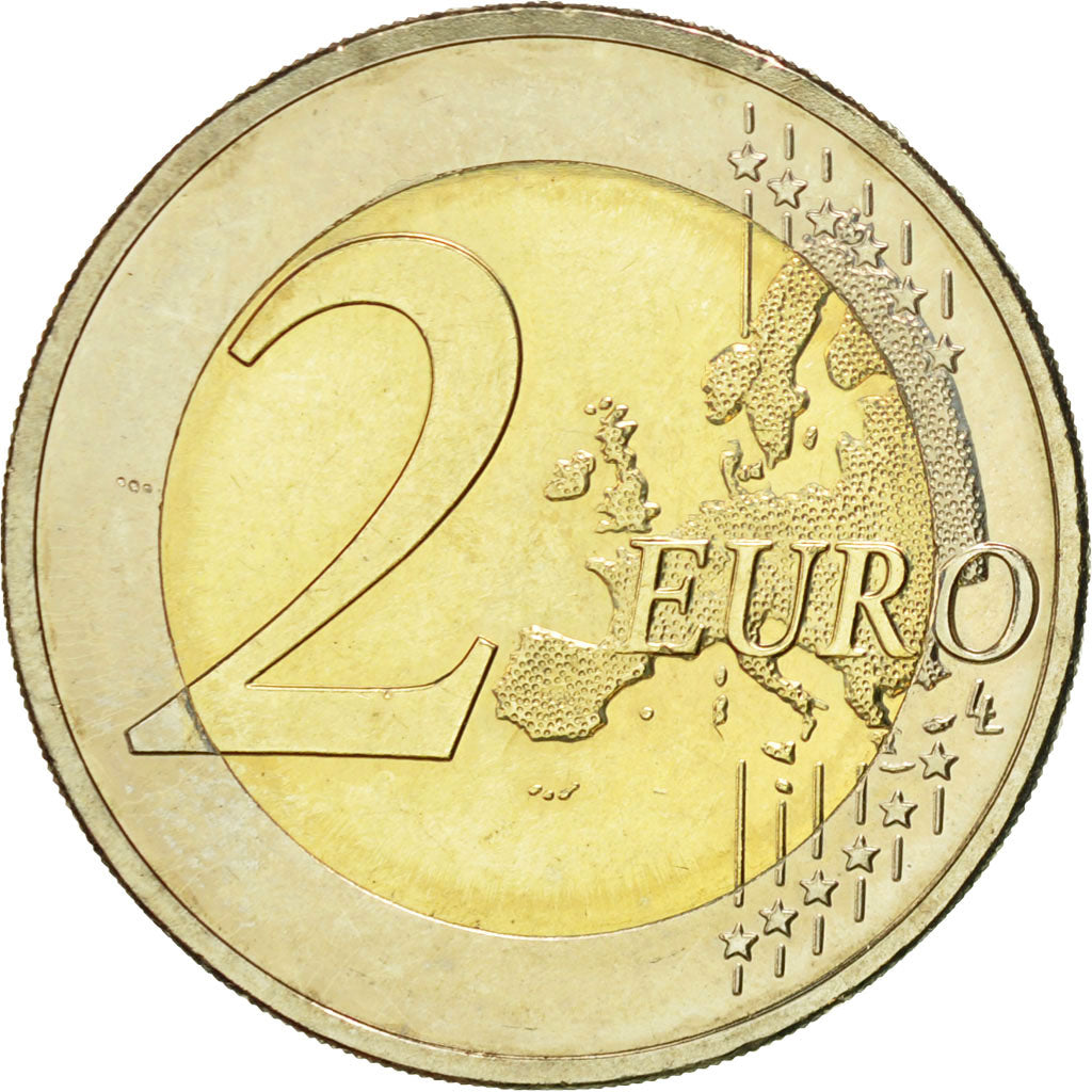 Germany, 2 Euro, 10 ans de l'Euro, 2012, MS(60-62), Bi-Metallic