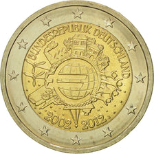 Deutschland, 2 Euro, 10 ans de l'Euro, 2012, VZ+, Bi-Metallic