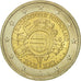 Niemcy, 2 Euro, 10 ans de l'Euro, 2012, Hambourg, MS(60-62), Bimetaliczny