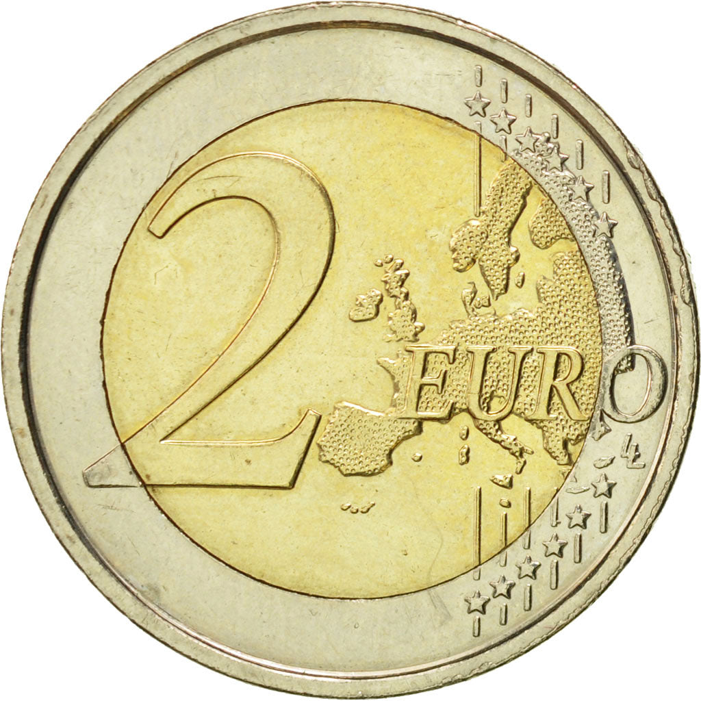 Belgium, 2 Euro, 10 ans de l'Euro, 2012, MS(60-62), Bi-Metallic