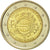 Włochy, 2 Euro, 10 ans de l'Euro, 2012, MS(60-62), Bimetaliczny