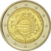 Italien, 2 Euro, 10 ans de l'Euro, 2012, VZ+, Bi-Metallic
