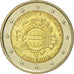 Italy, 2 Euro, 10 ans de l'Euro, 2012, MS(60-62), Bi-Metallic