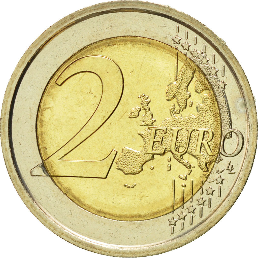 Italy, 2 Euro, 10 ans de l'Euro, 2012, MS(60-62), Bi-Metallic