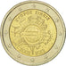 Cyprus, 2 Euro, 10 ans de l'Euro, 2012, MS(60-62), Bi-Metallic