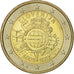 Slovenia, 2 Euro, 10 ans de l'Euro, 2012, MS(60-62), Bi-Metallic