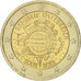 Austria, 2 Euro, 10 ans de l'Euro, 2012, MS(60-62), Bi-Metallic
