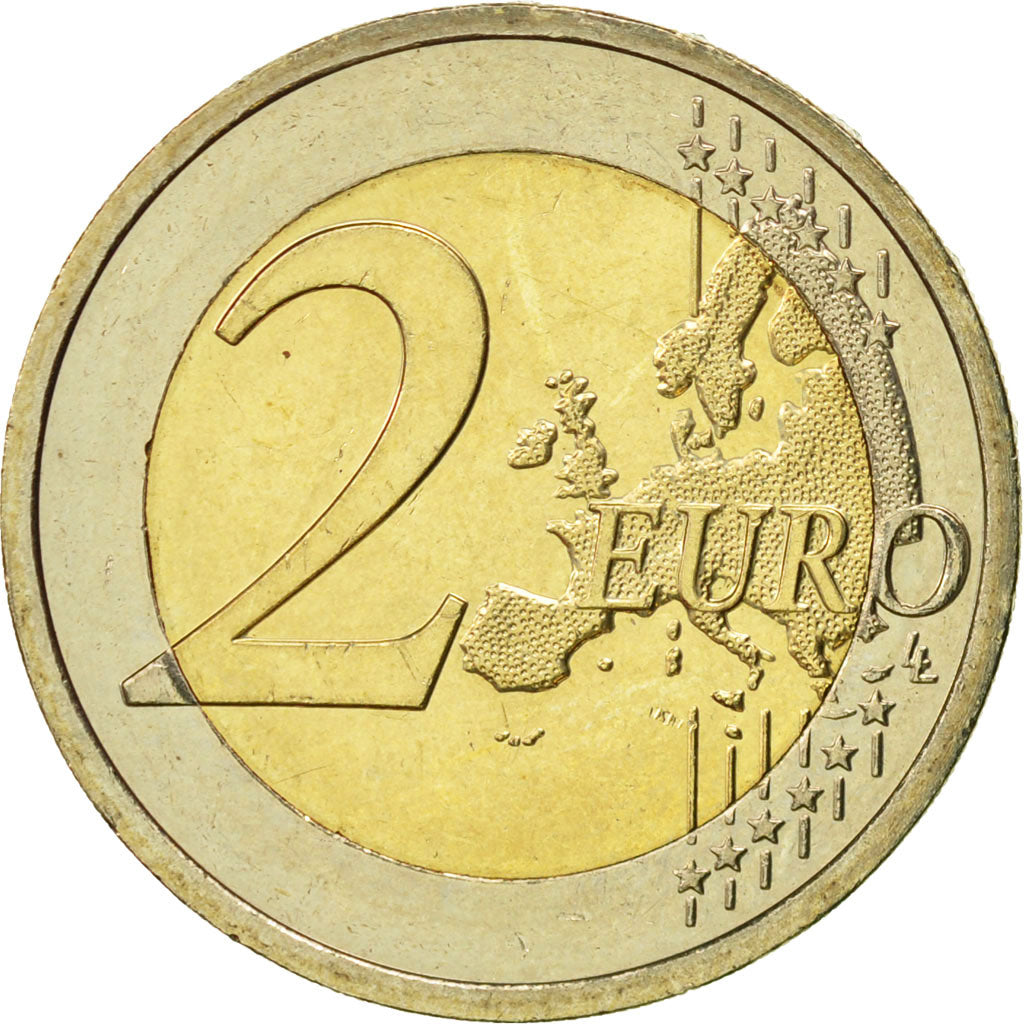 IRELAND REPUBLIC, 2 Euro, 10 ans de l'Euro, 2012, MS(60-62), Bi-Metallic
