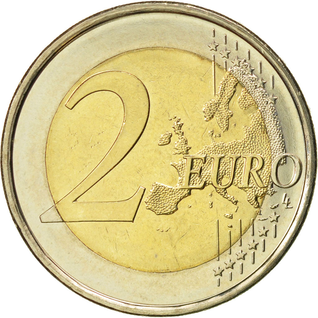 Spain, 2 Euro, 10 ans de l'Euro, 2012, MS(60-62), Bi-Metallic