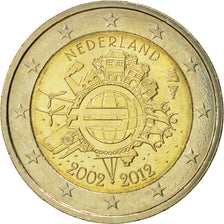 Países Bajos, 2 Euro, 10 ans de l'Euro, 2012, EBC+, Bimetálico