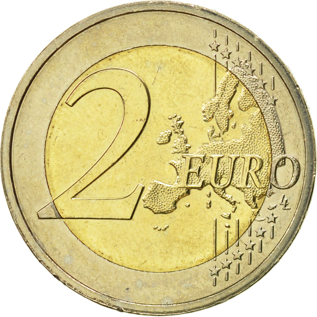 Países Bajos, 2 Euro, 10 ans de l'Euro, 2012, EBC+, Bimetálico