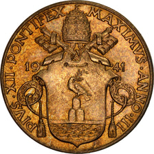 VATICAN CITY, 5 Centesimi, 1941, KM #22, MS(63), Aluminum-Bronze, 2.96