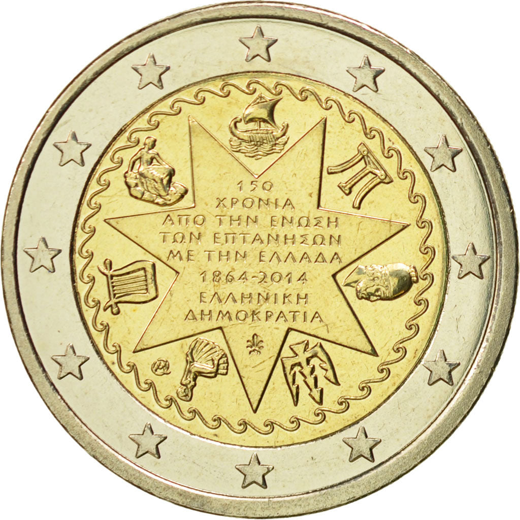 Grèce, 2 Euro, Star, 2014, SPL, Bi-Metallic
