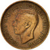 Moneda, Gran Bretaña, George VI, Farthing, 1948, MBC, Bronce, KM:843
