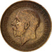 Moneda, Gran Bretaña, George V, Farthing, 1930, BC+, Bronce, KM:825
