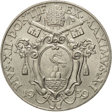 VATICAN CITY, 2 Lire, 1939, KM #27, MS(63), Nickel, 29, 9.82