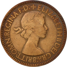 Great Britain, Elizabeth II, 1/2 Penny, 1953, EF(40-45), Bronze, KM:882