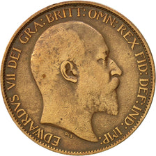 Great Britain, Edward VII, 1/2 Penny, 1909, VF(30-35), Bronze, KM:793.2