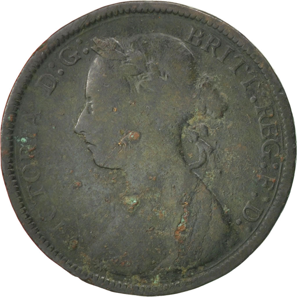 Great Britain, Victoria, 1/2 Penny, 1886, VG(8-10), Bronze, KM:754