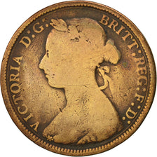 Coin, Great Britain, Victoria, 1/2 Penny, 1885, F(12-15), Bronze, KM:754