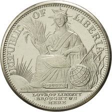 Moneta, Liberia, 5 Dollars, 1997, SPL+, Rame-nichel, KM:359