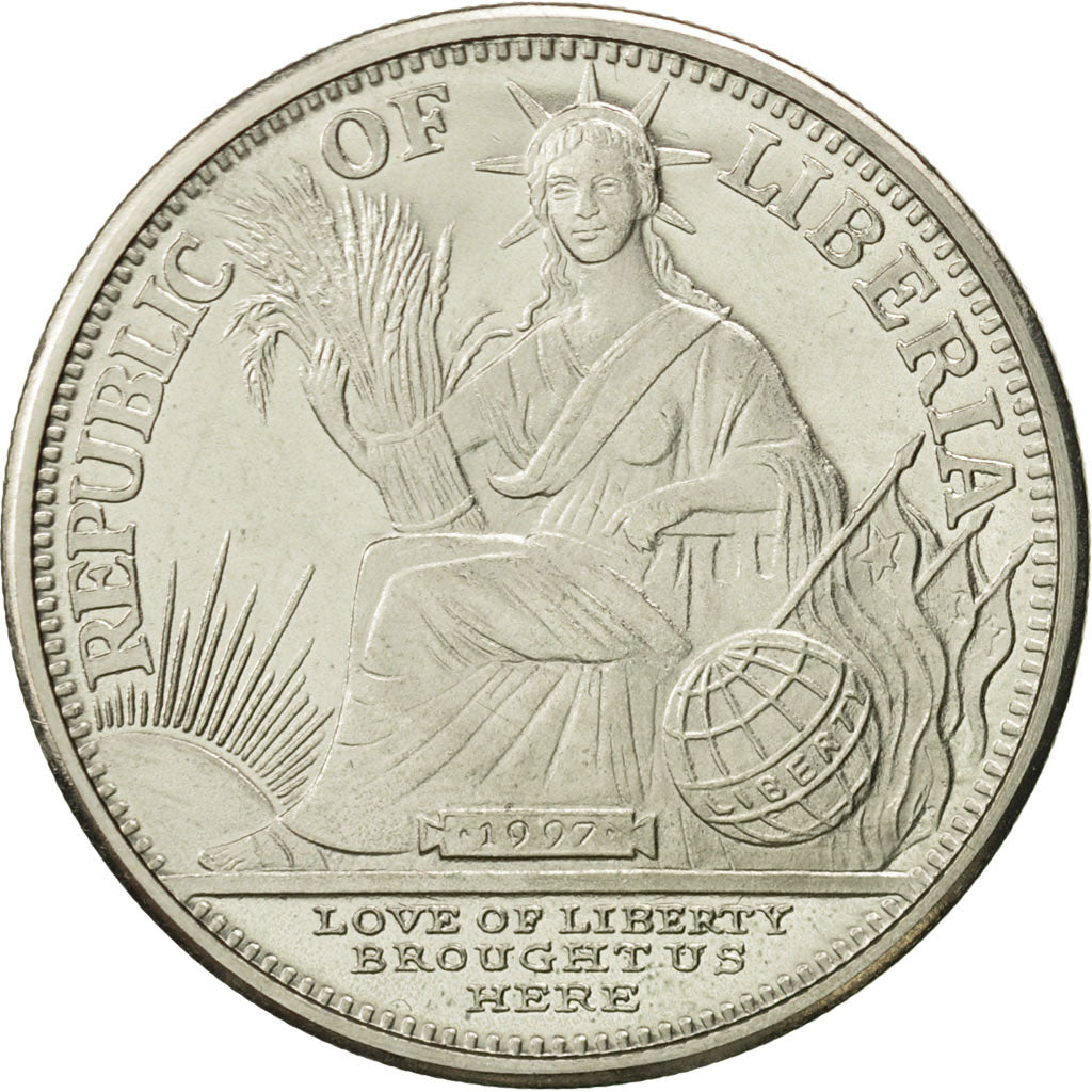 Coin, Liberia, 5 Dollars, 1997, MS(64), Copper-nickel, KM:352