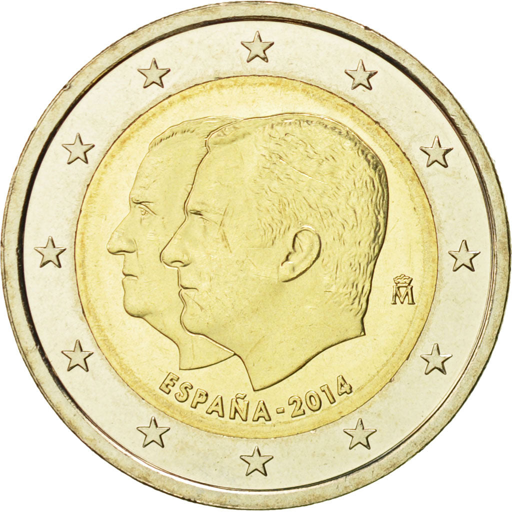 Spain, 2 Euro, Portraits, 2014, MS(63), Bi-Metallic