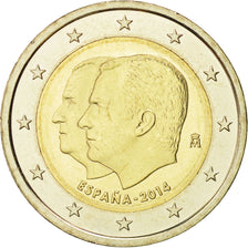 Spain, 2 Euro, Portraits, 2014, MS(63), Bi-Metallic