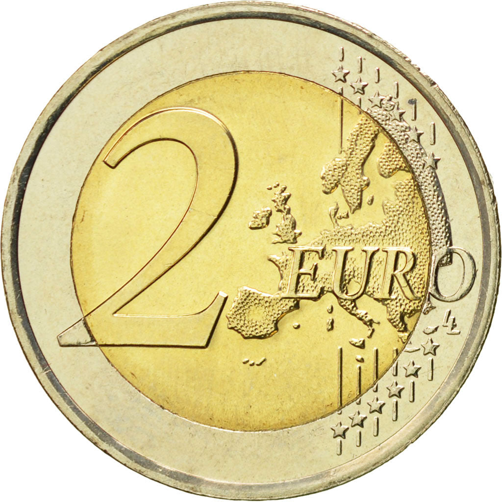 Países Bajos, 2 Euro, Double Portrait, 2014, SC, Bimetálico