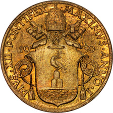 CITTÀ DEL VATICANO, Pius XII, 10 Centesimi, 1939, SPL, Alluminio-bronzo, KM:23