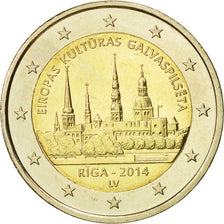 Lettonia, 2 Euro, Riga, 2014, SPL, Bi-metallico
