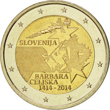 Slovenia, 2 Euro, Barbara Celiska, 2014, SPL, Bi-metallico