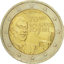 Moneda, Francia, 2 Euro, Charles De Gaulle, Appel du 18 juin 1940, 2010, EBC