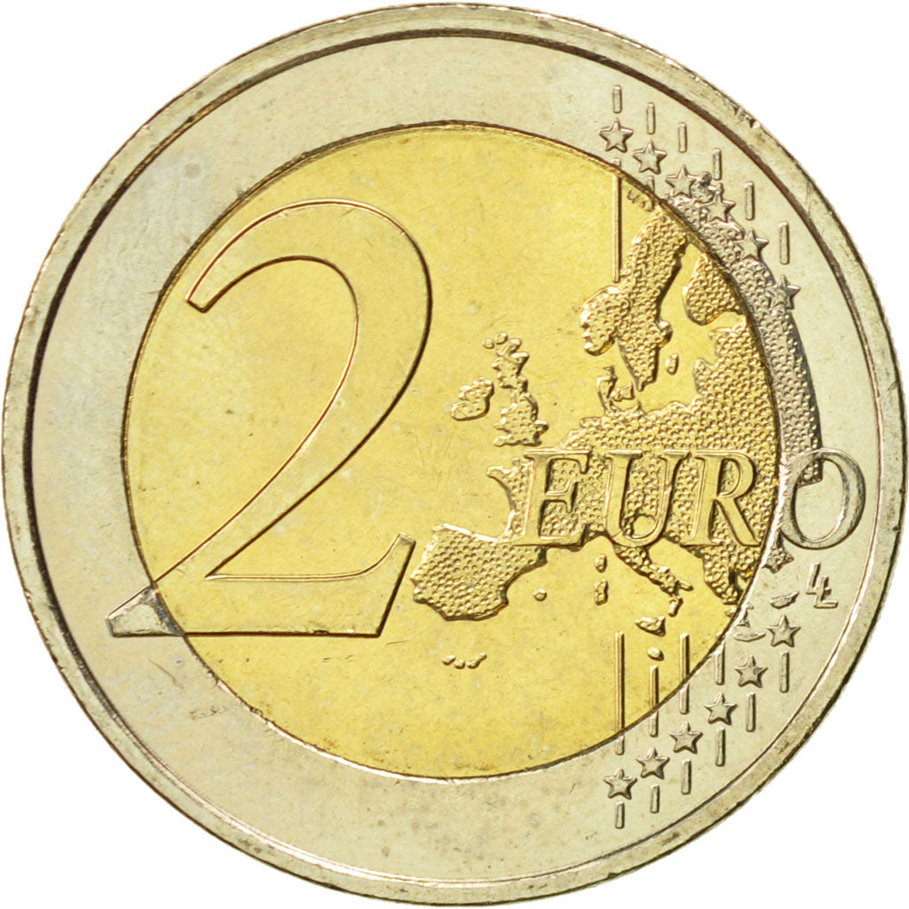 Grecia, 2 Euro, Marathon, 2010, SC, Bimetálico, KM:236